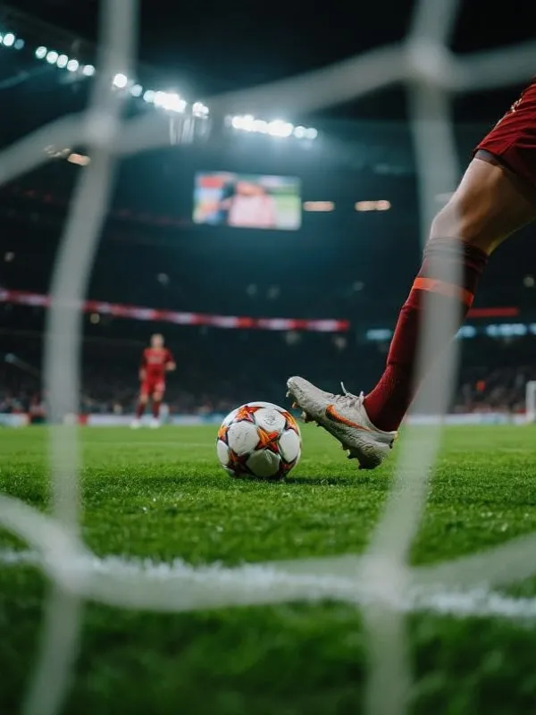 激烈的足球比赛现场