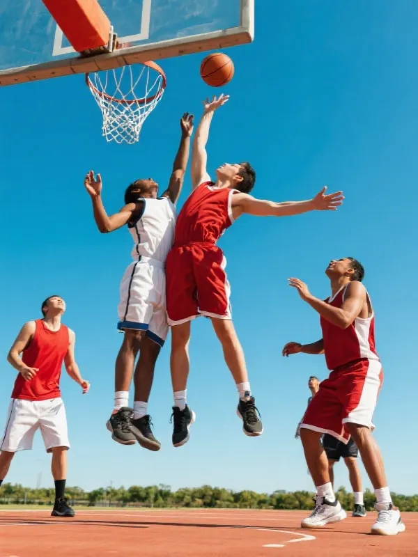 篮球高空拼抢瞬间